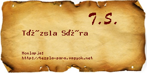 Tézsla Sára névjegykártya